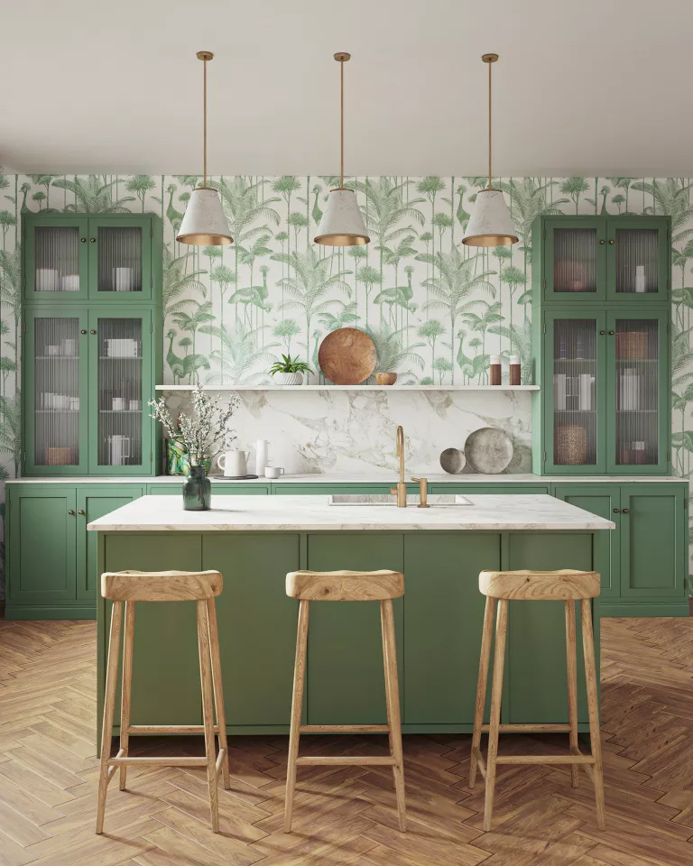 Don't Overlook Wallpaper In Your French Country Kitchen Design